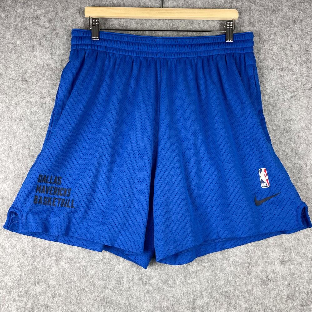 Dallas Mavericks Nike NBA Authentic Practice Shorts Mens Blue XXL Perforated